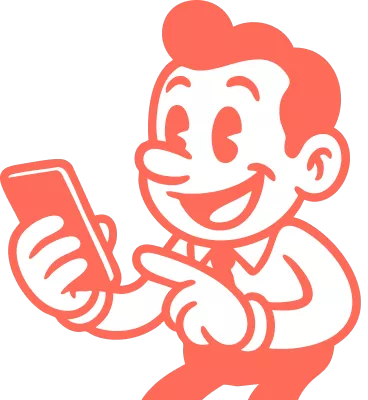 eleveur heureux sur son smartphone